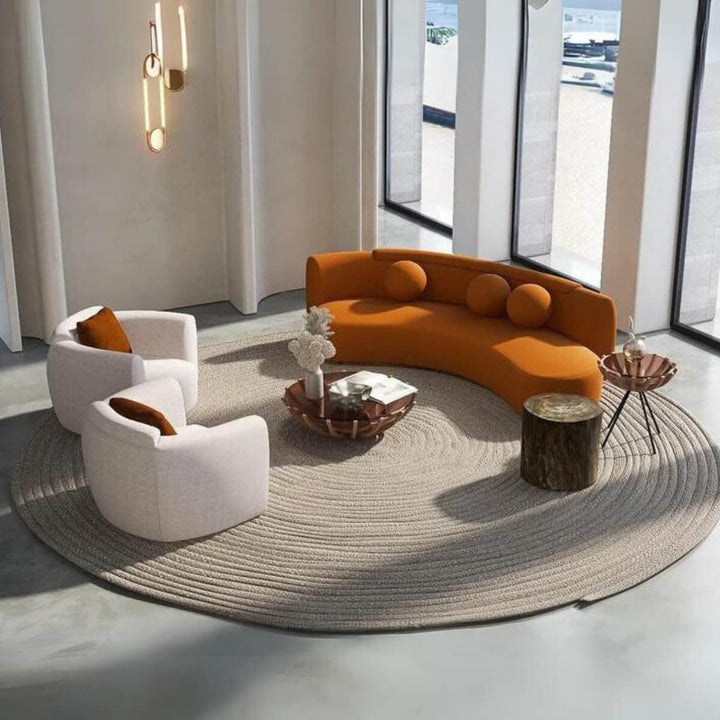 Custom Astral Ascent cotton linen sofa offering spacious seating and contemporary appeal