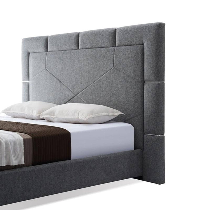 Close-up side view of custom Astralarcadia luxury velvet KB47 1.8M bed highlighting plush velvet upholstery and detailed stitching