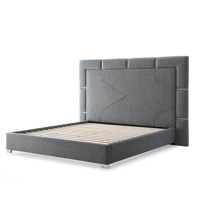 Raw bed structure of custom Astralarcadia luxury velvet KB47 1.8M bed showcasing sturdy frame and foundation before upholstery