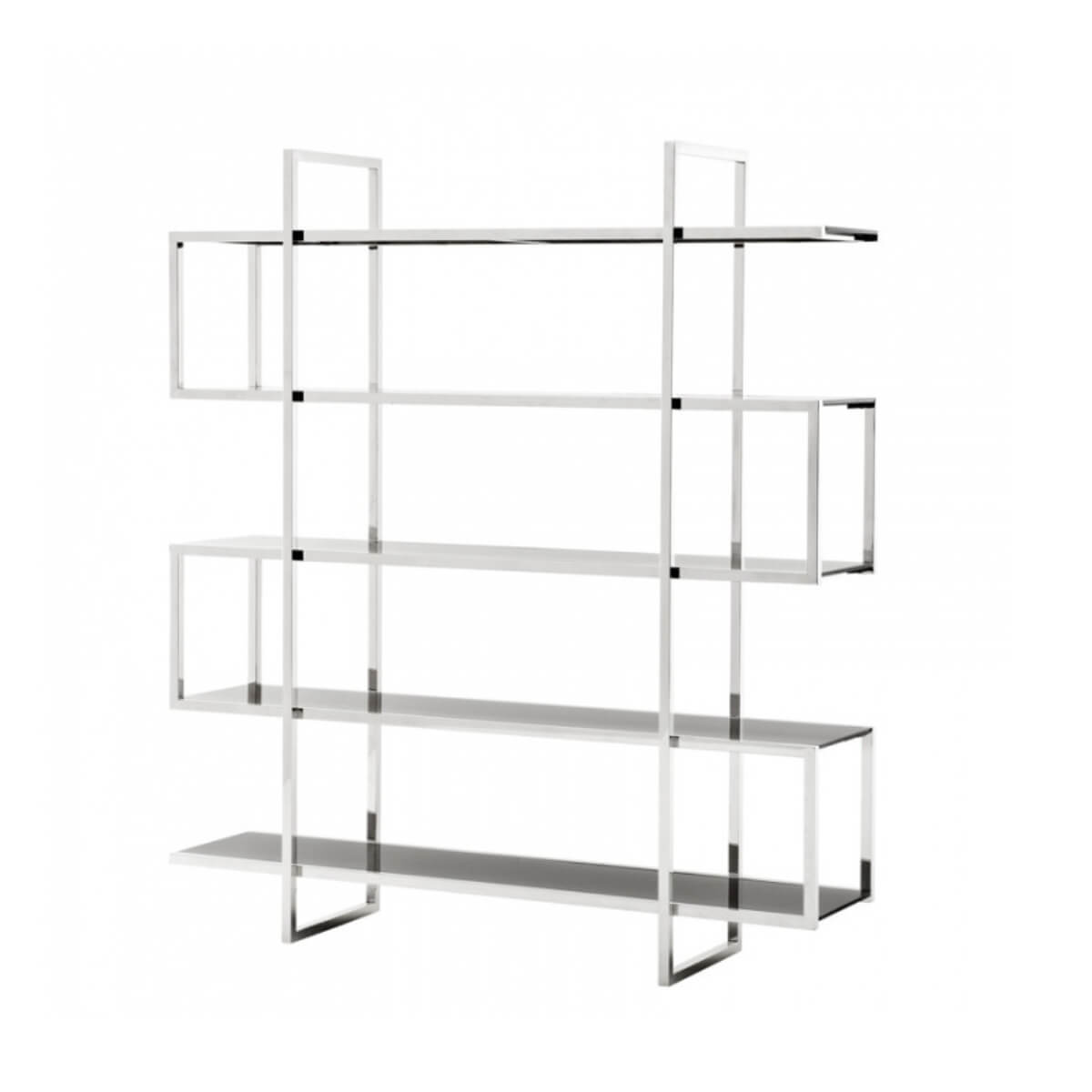 Custom Book Haven bookshelf featuring black glass shelves and minimalist frame – modern storage solution combining style and functionality