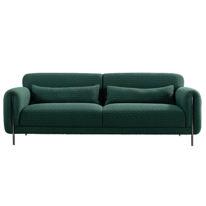 Front view of custom Chic Chateau KS06 three-seater luxury sofa – elegant design with plush cushions and refined upholstery