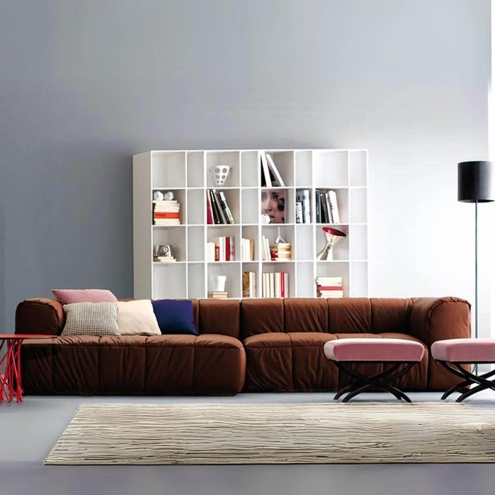 Contemporary Chromacraze white sofa upholstered in cotton linen for stylish interiors