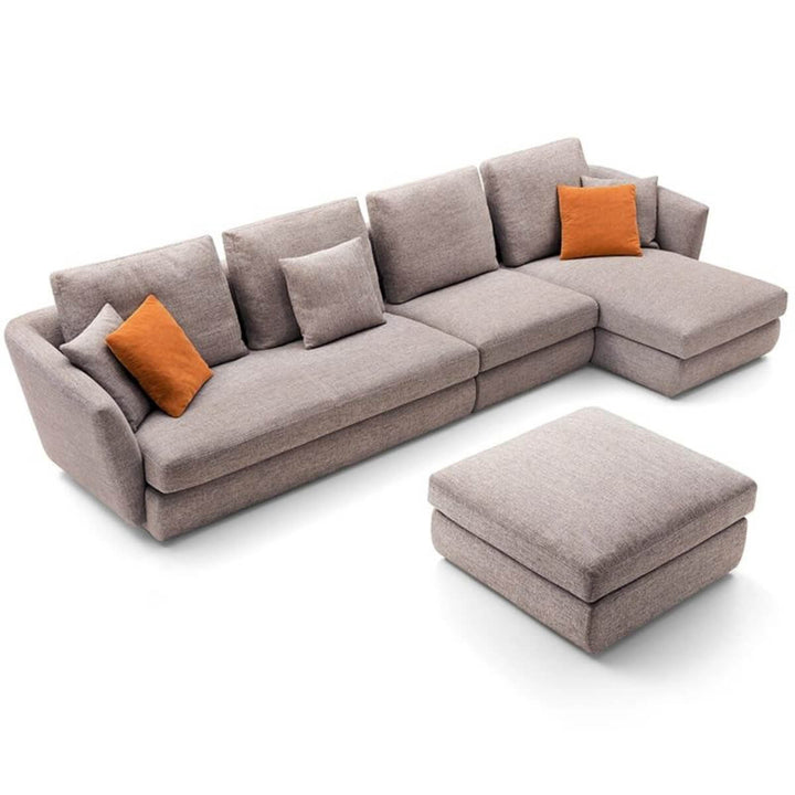 Front view of custom classic couch KS17 chaise sofa – elegant design with plush cushions and refined upholstery