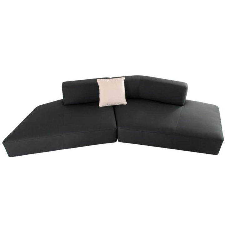 Front view of Custom Couch Couture sofa with cotton-linen upholstery – sleek modern design featuring plush cushions and refined lines