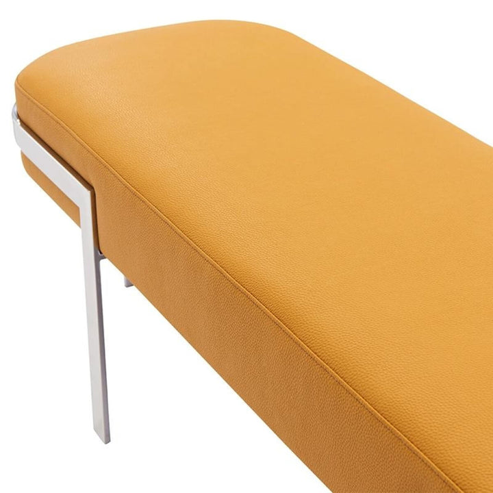 Custom Dreamland velvet bedroom bench with elegant tufted detailing and gold-finished legs, ideal for upscale bedroom decor