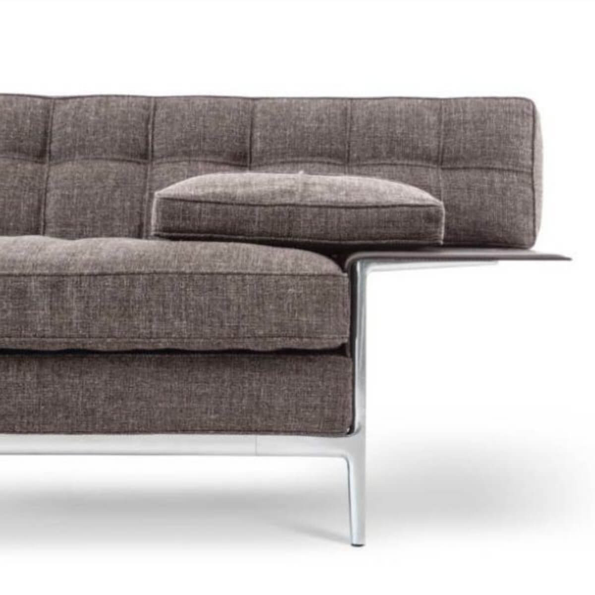 Close-up view of custom Dreamweave Divinity Sofa showcasing fabric texture and cushion detail