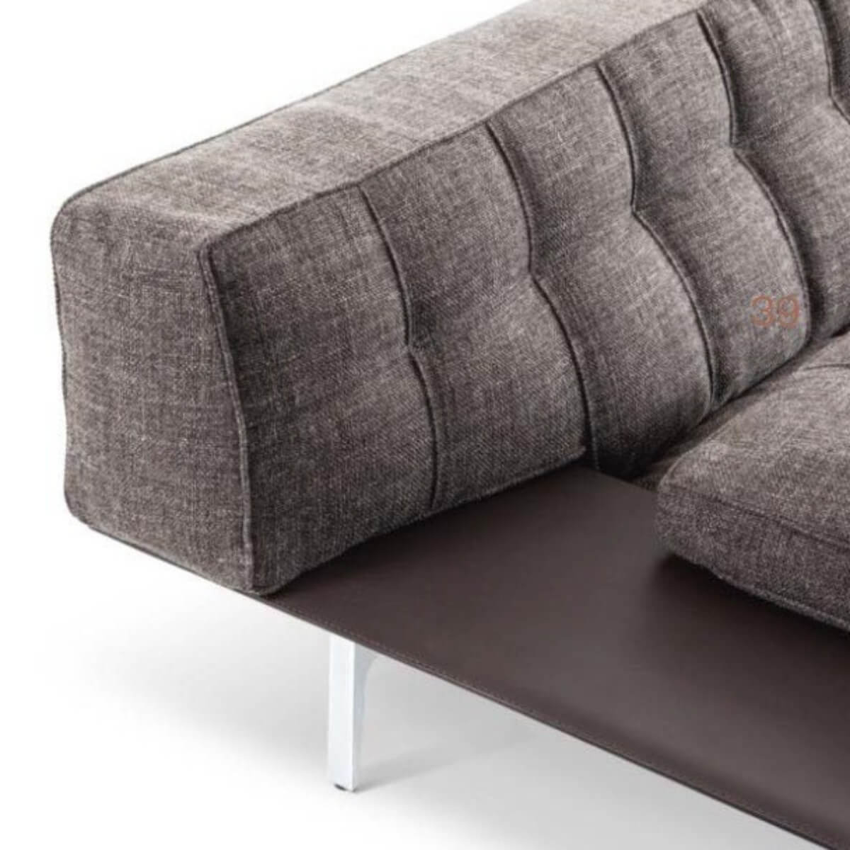 Zoomed-in view of plush cushions and premium fabric on custom Dreamweave Divinity Sofa