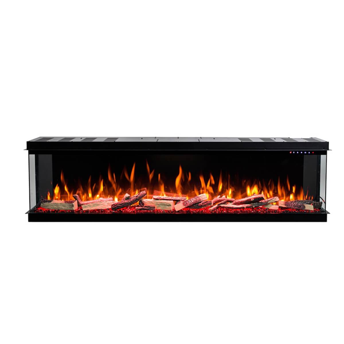Custom Eclipse 3-sided electric fireplace model 10 with modern sleek design for stylish living rooms