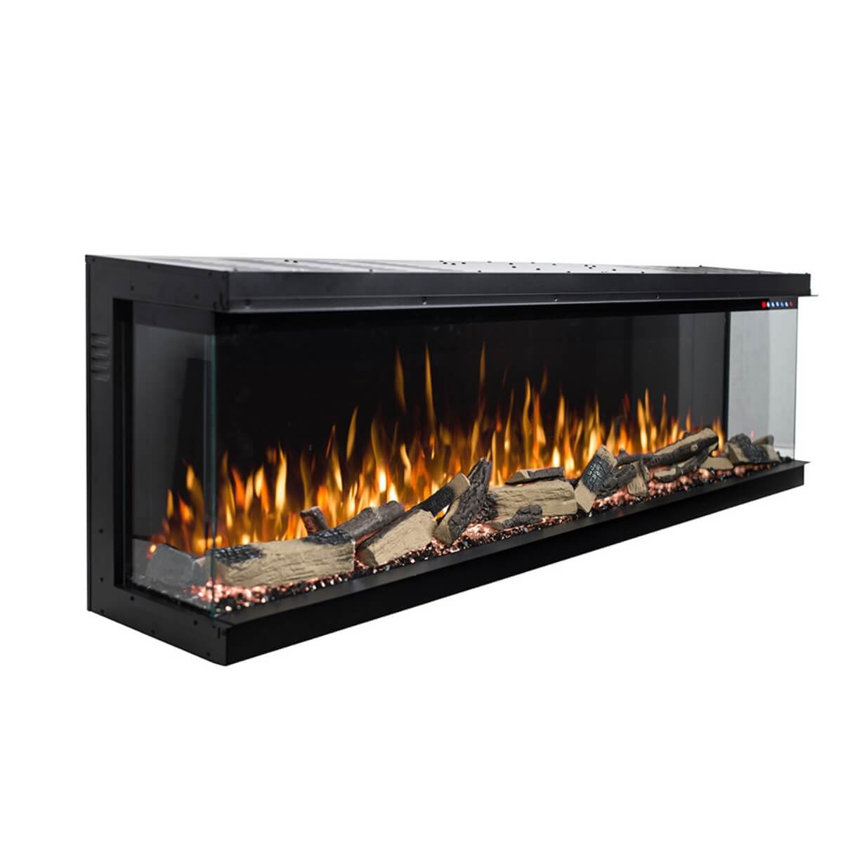 Custom Eclipse 3-sided electric fireplace with sleek modern design for stylish home interiors