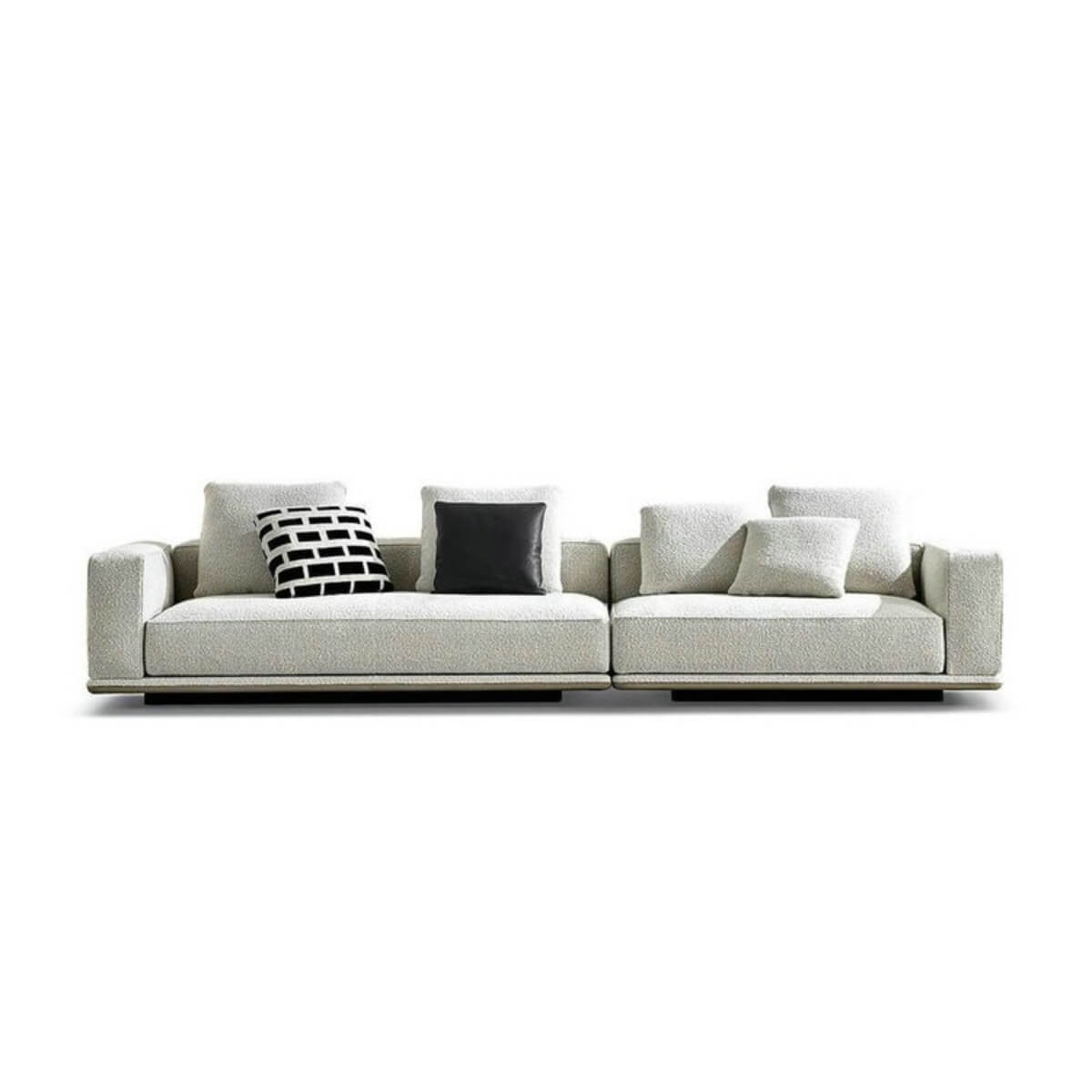 Custom Elysium Empire 3-seater sofa upholstered in soft cotton fabric