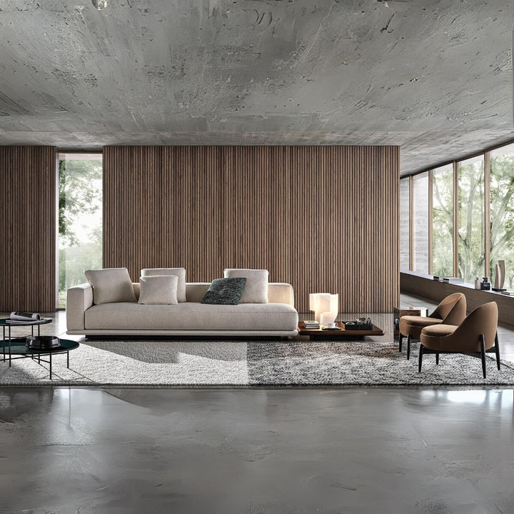 Comfortable Elysium Empire 3-seater sofa tailored with soft cotton upholstery