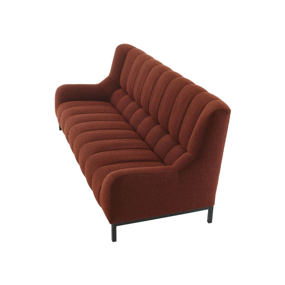 Side view of custom Enigmatic Eclipse KS39 luxury sofa – modern silhouette with plush cushioning and premium fabric upholstery