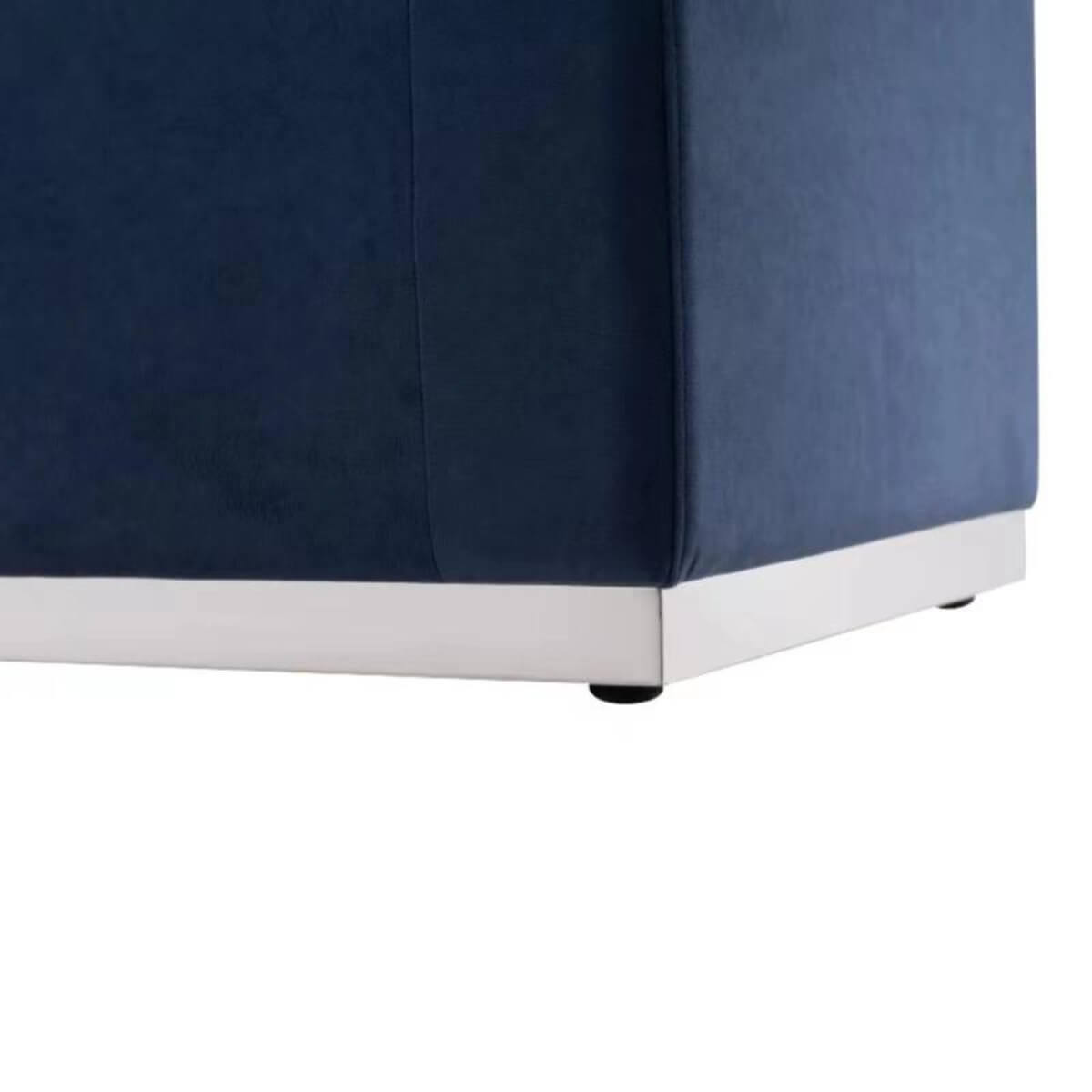 Stand view of Custom Harmony Hideaway bench – showcasing sturdy modern legs and premium upholstered seat for stylish, functional seating