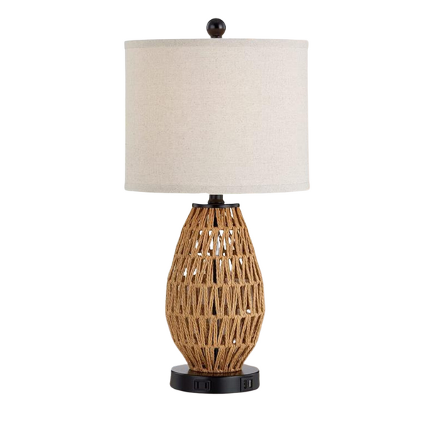 Custom-made Aliya rattan table lamp with handcrafted design
