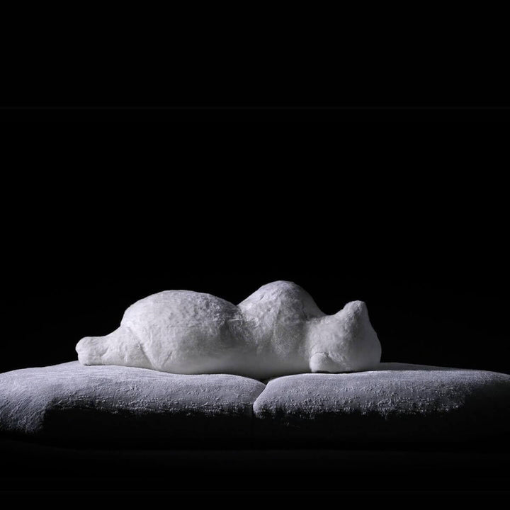 Custom-made AuroraArray teddy sofa with plush upholstery and curved modern design