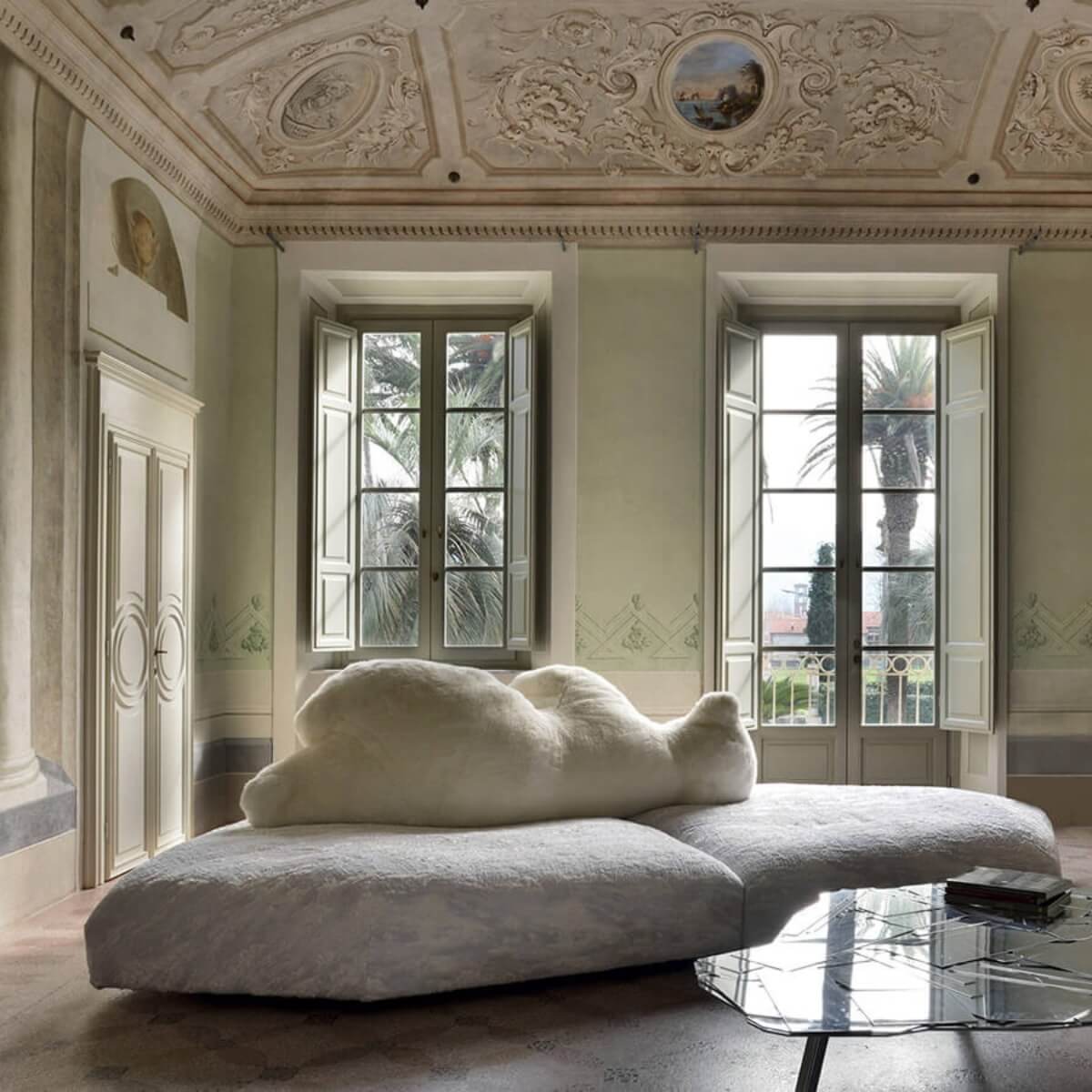 Custom-made AuroraArray teddy sofa with cozy textured upholstery and modern design