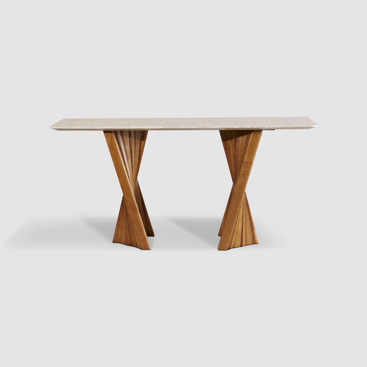 Custom-made Cadence console table , modern design with solid wood base for stylish interiors
