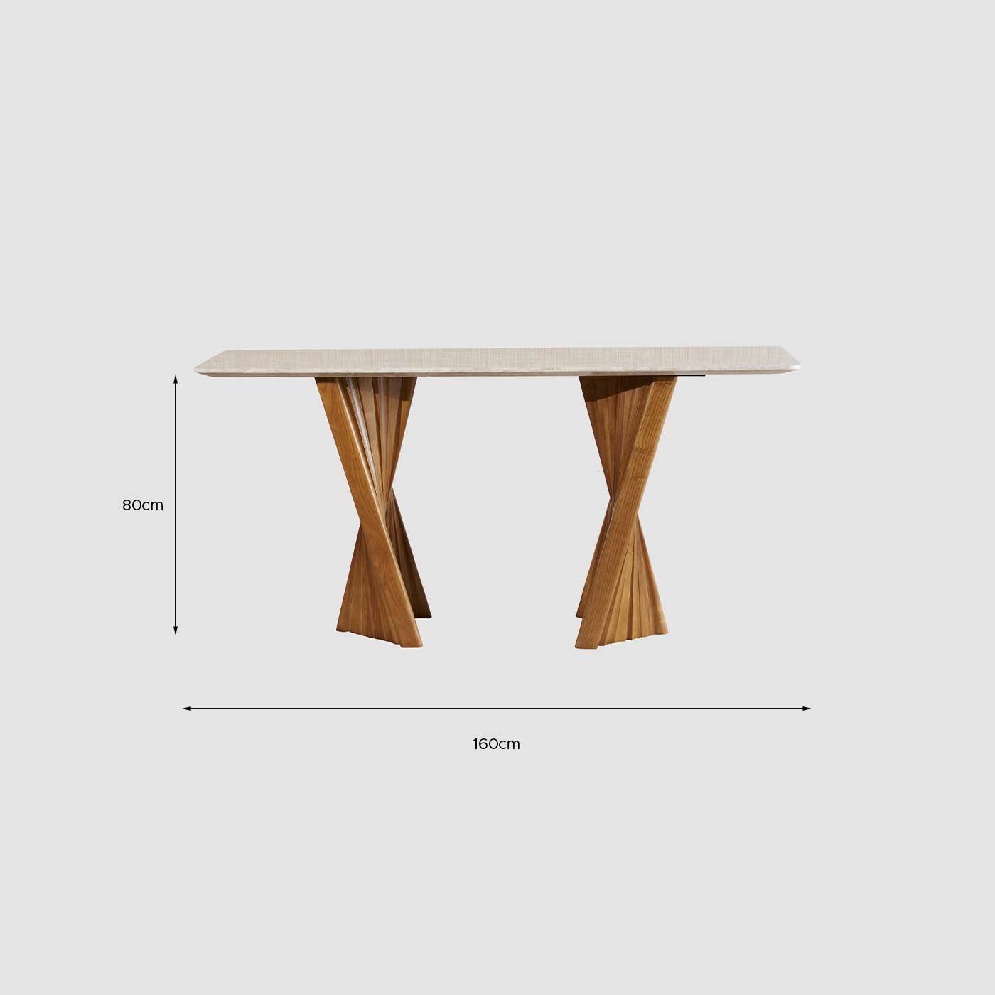 Custom-made Cadence console table , modern design with solid wood base for stylish interiors