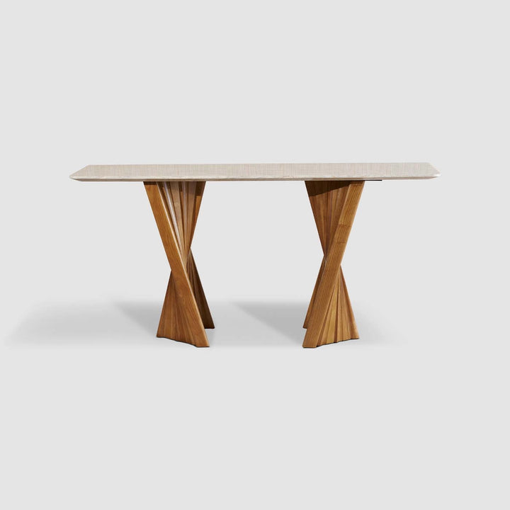 Custom-made Cadence console table model 03, modern design with solid wood base for elegant interiors