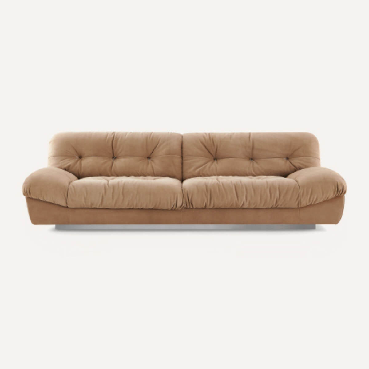 Custom-made Chromacraft 3-seater sofa with matte fabric upholstery