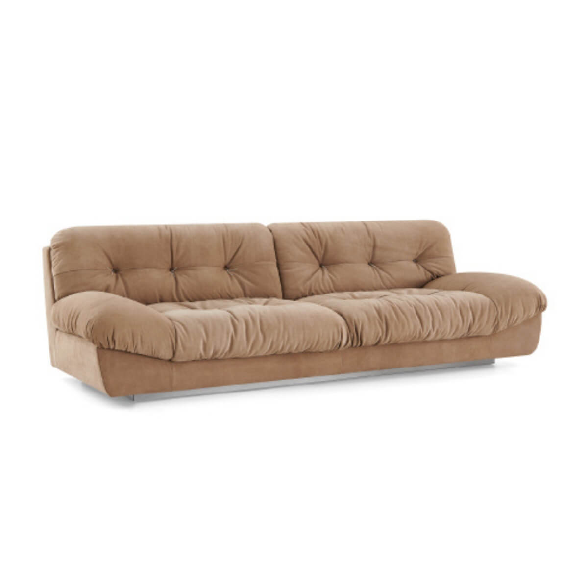 Custom-made Chromacraft 3-seater sofa with matte fabric upholstery