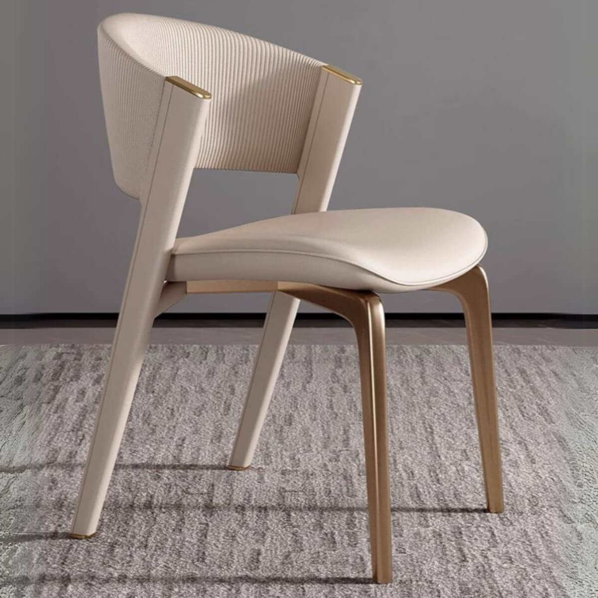Custom Rees premium leather dining chair – luxurious upholstery with sleek design and sturdy frame for elegant dining spaces