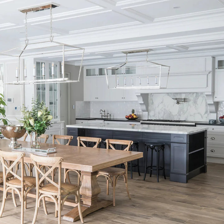 Darlana linear pendant lamp modern lighting stylish design for kitchen room view