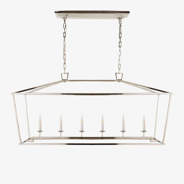 Darlana linear pendant lamp modern lighting elegant front view for interior decor