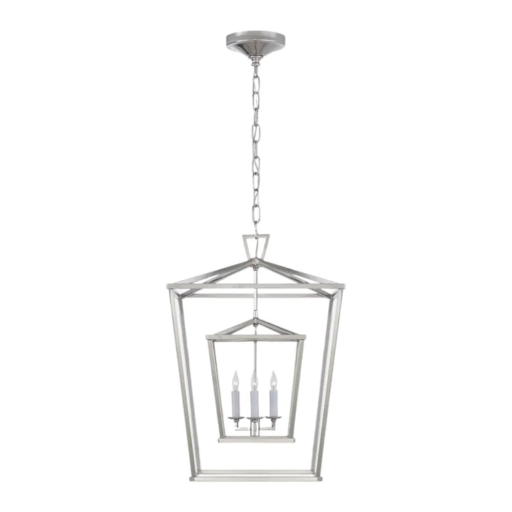 Darlana medium double cage lantern, modern lightin,g elegant pendant design