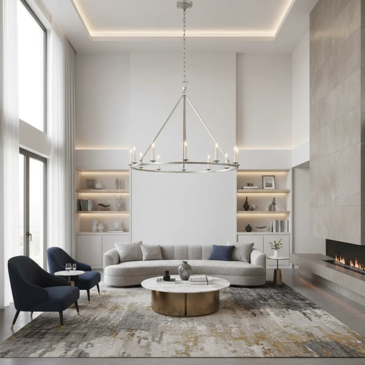Darlana round pendant lamp modern lighting for elegant living room decor