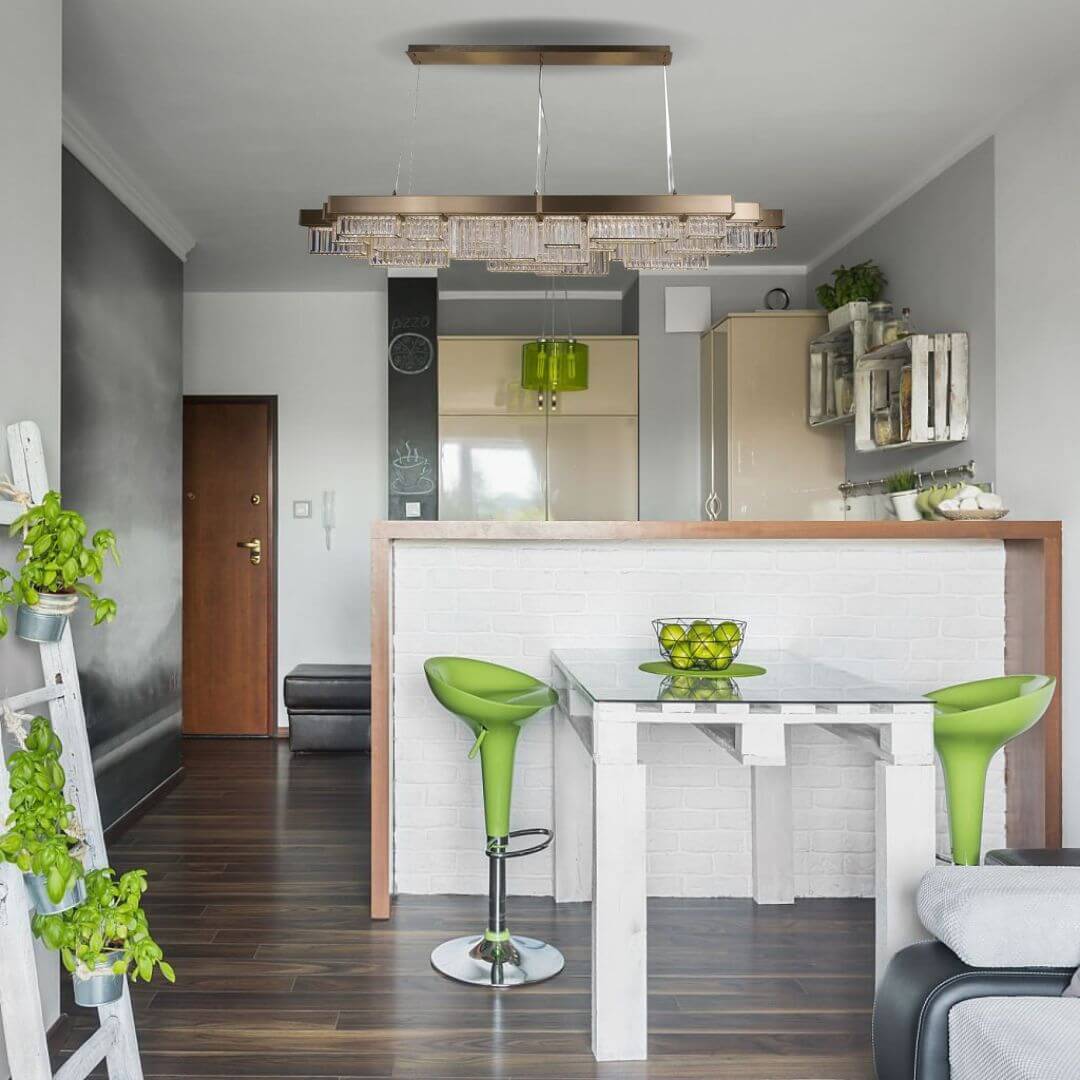 Dawn Crystal Chandelier Light in Australia Hanging Above Kitchen Table – Elegant Modern Lighting