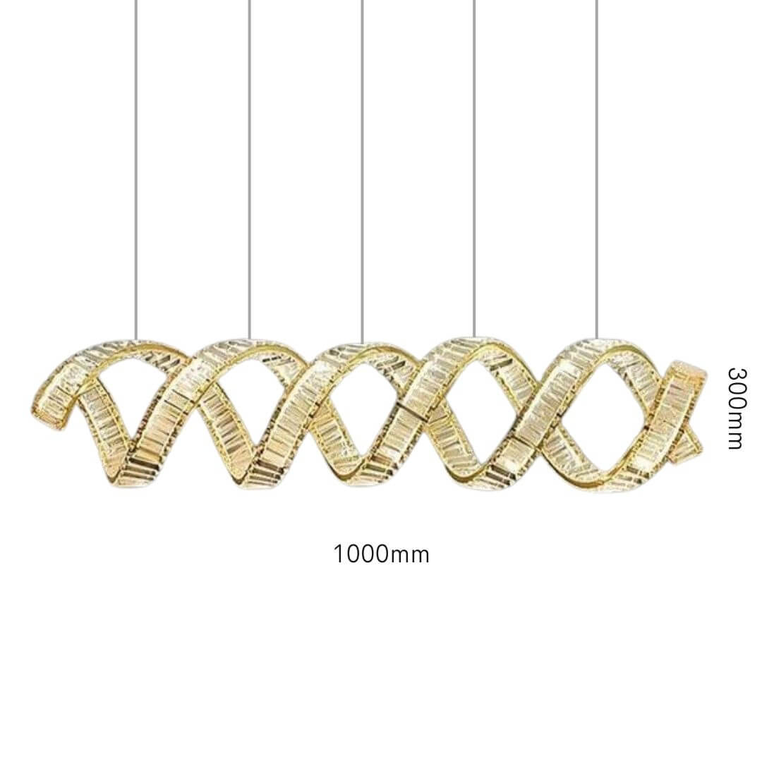 Daybreak Two Wave Crystal Chandelier Light 3