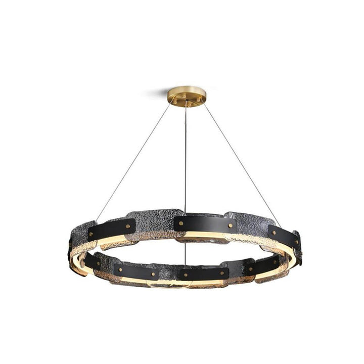 Dazzle Single Tier Chandelier Light featuring a sleek circular design with radiant crystals, perfect for adding luxurious elegance and ambient lighting to modern interiors