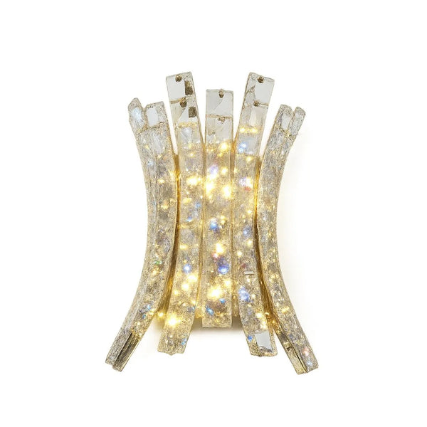Diana Chrome Crystal wall light modern luxury lighting elegant front view