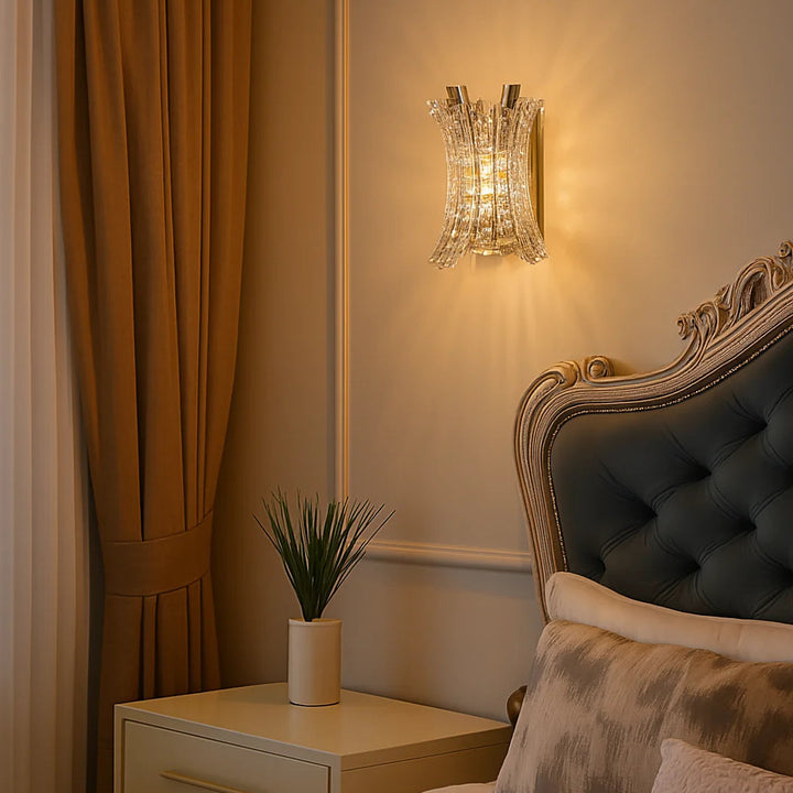 Diana Chrome Crystal wall light modern luxury lighting for bedside wall