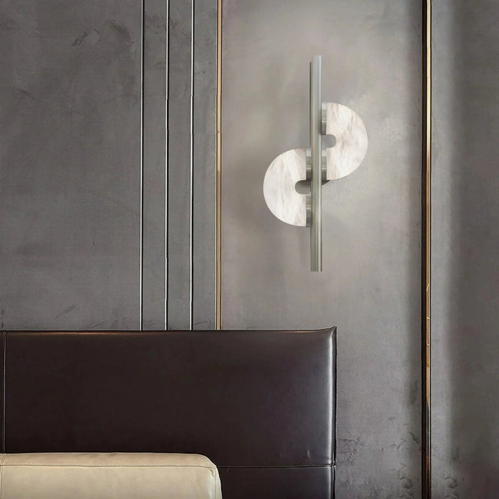 Dolly Alabaster wall lamp for bedside lighting and decor, cozy bedroom view