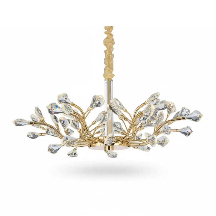 Donya Crystal Blossom Gold Branch Chandelier Modern Luxury Lighting for Interiors