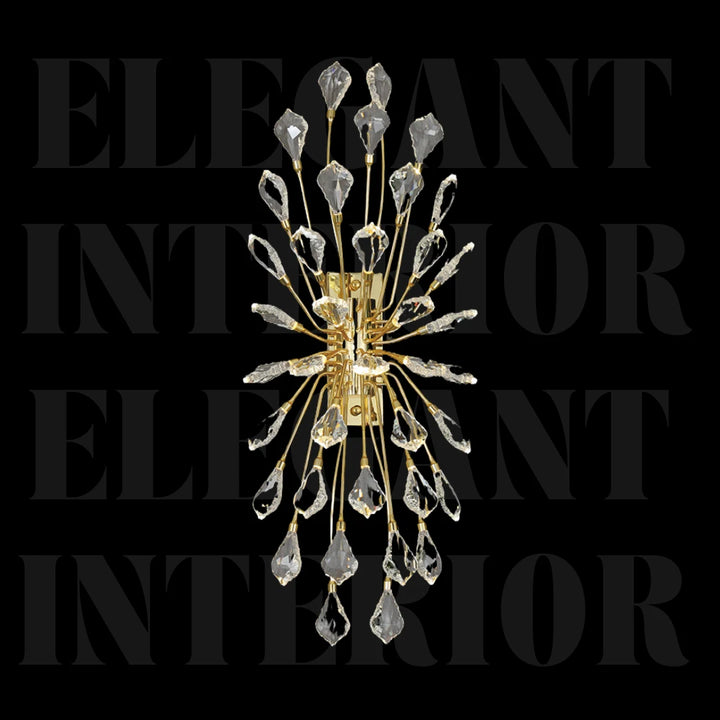 Donya Crystal Crown wall sconce modern luxury lighting elegant front view