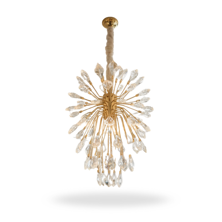 Donya Crystal Leaf Gold Branch chandelier featuring elegant branch-inspired design with sparkling crystals