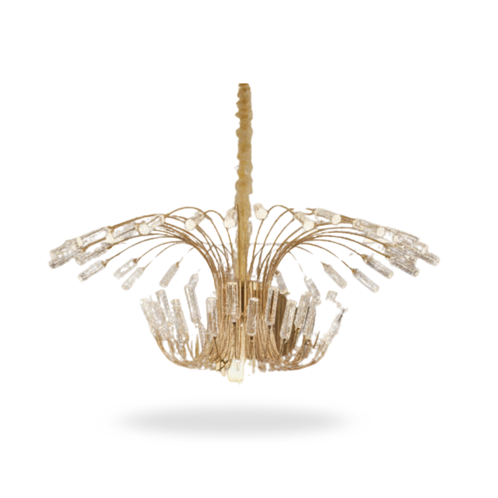 Donya Crystal Rod Cascade chandelier featuring modern cascading rod design with sparkling crystals