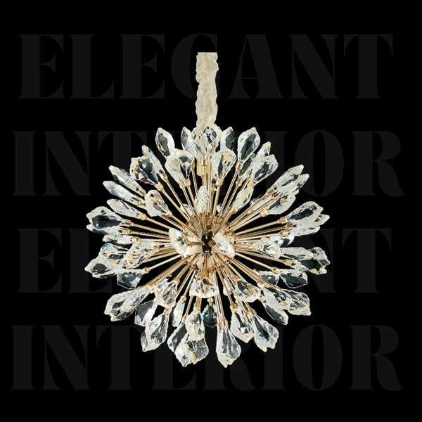 Donya Crystal Starburst Chandelier Modern Luxury Lighting for Living Room Décor