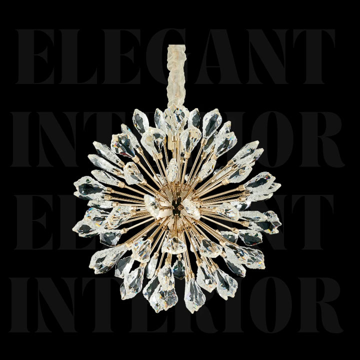 Donya Crystal Starburst Chandelier Modern Luxury Lighting for Living Room Décor
