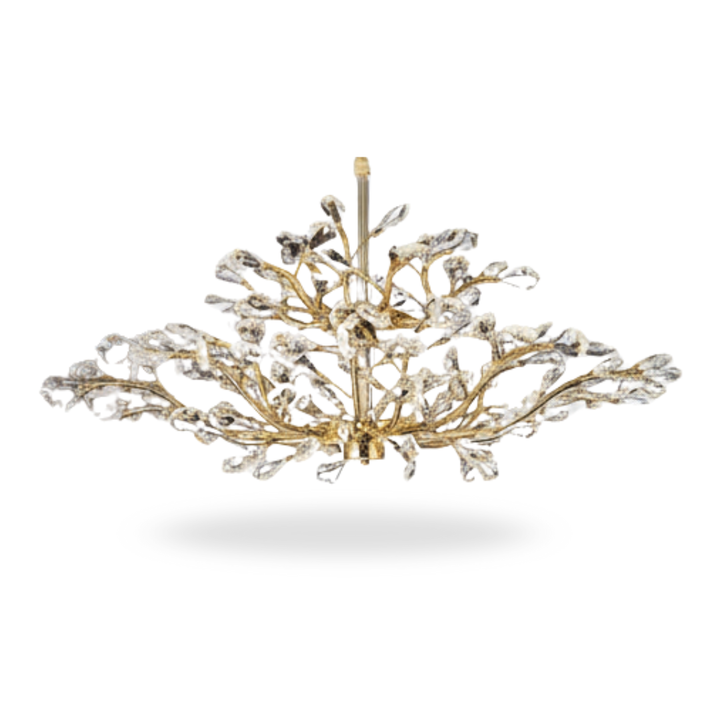 Donya Crystal Vine gold chandelier featuring elegant vine-inspired design with sparkling crystals
