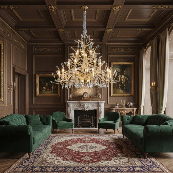 Donya Crystal Willow Grand chandelier luxury lighting for elegant living room