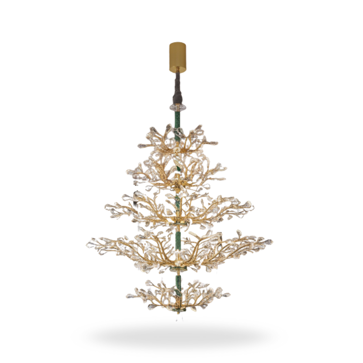 Donya Grand Crystal Tree chandelier featuring luxurious crystal branches and elegant modern design