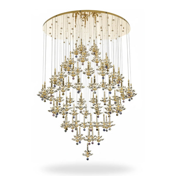 Donya Imperial Cascade crystal chandelier elegant modern luxury lighting design