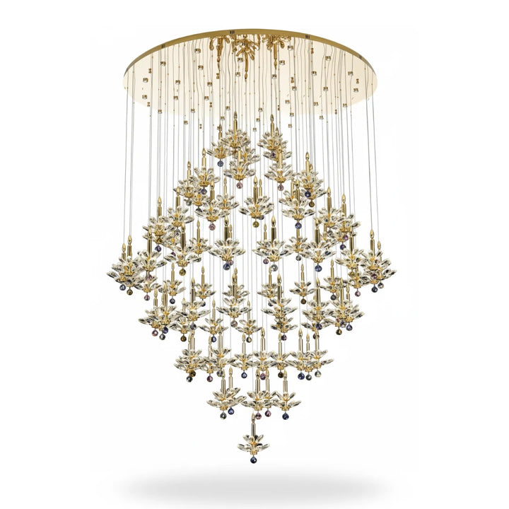 Donya Imperial Cascade crystal chandelier elegant modern luxury lighting design