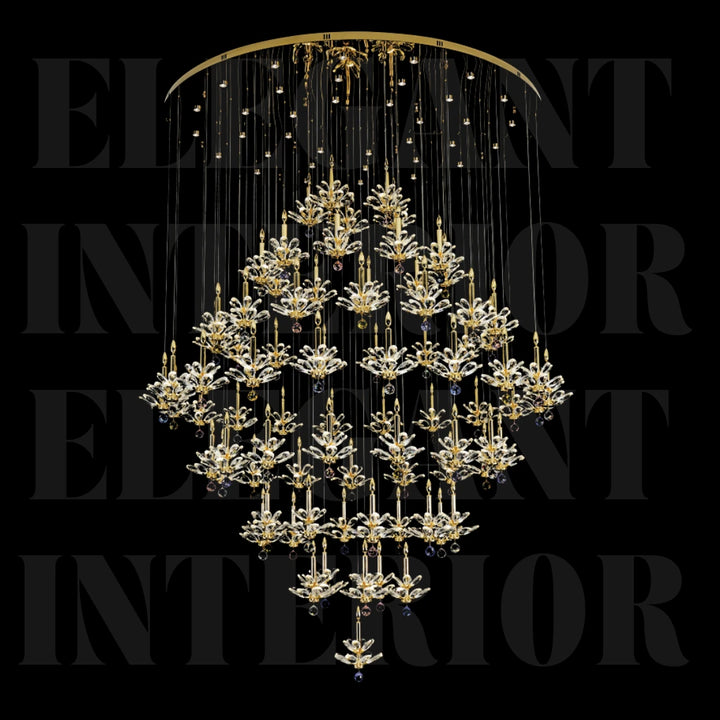 Donya Imperial Cascade crystal chandelier modern luxury lighting elegant design