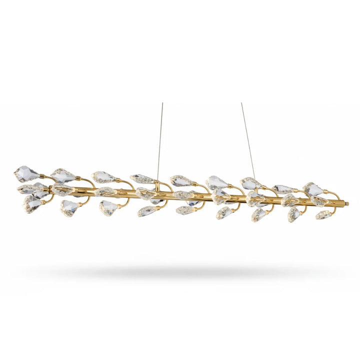 Donya Laurel Crystal Branch linear pendant modern luxury lighting elegant design