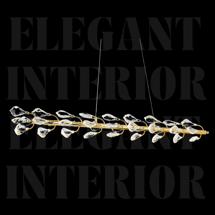Donya Laurel Crystal Branch linear pendant modern luxury lighting stylish design